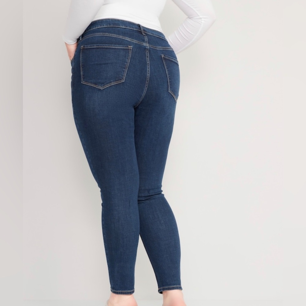 EUC Old Navy High-Waisted Rockstar Super-Skinny Denim Jeans Size 10 - Picture 5 of 10